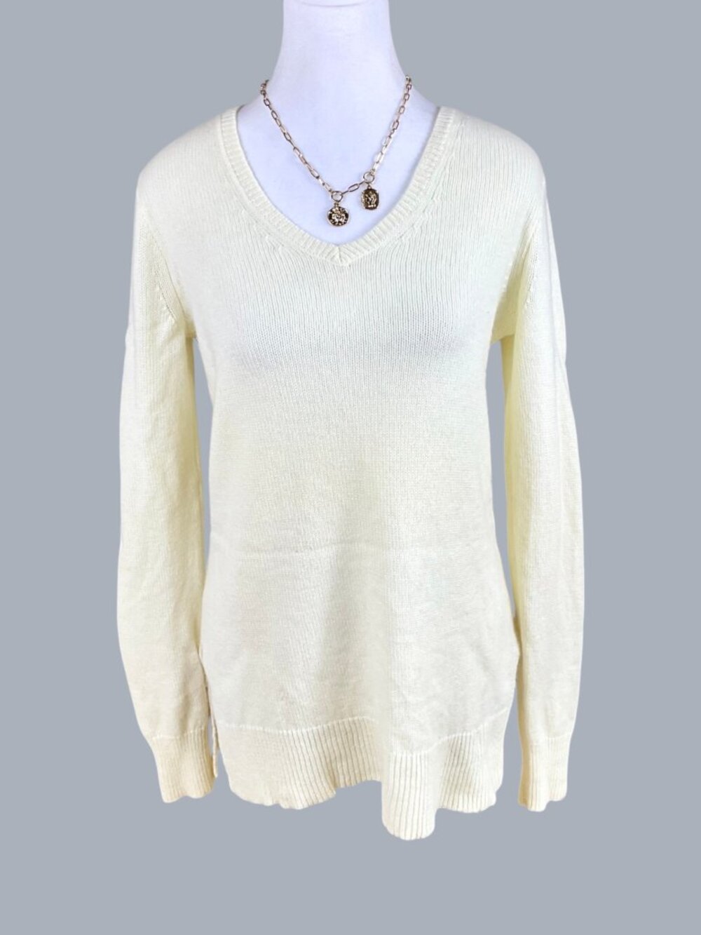 Calypso St Barth Cashmere Sweater Ivory Cream (XS)